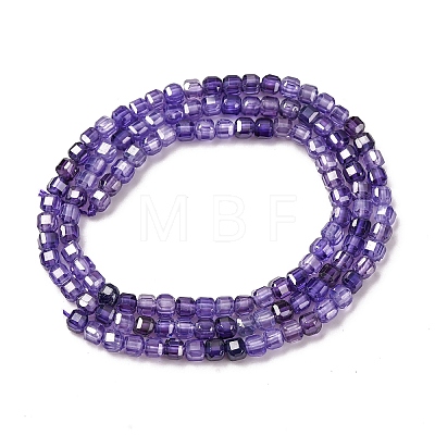 Cubic Zirconia Bead Strands ZIRC-P109-01B-04-1