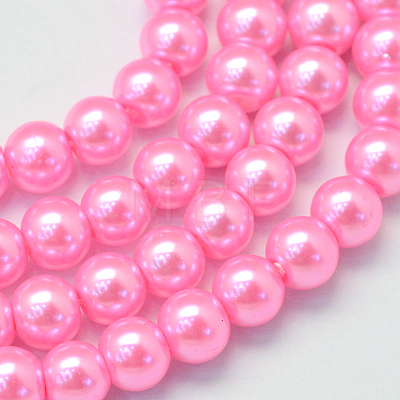 Baking Paint Glass Pearl Bead Strands X-HY-Q003-3mm-68-1