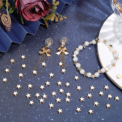 100Pcs Brass Beads KK-BBC0029-16-1