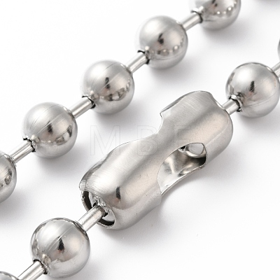 Tarnish Resistant 304 Stainless Steel Ball Chain Necklace & Bracelet Set STAS-D181-02P-02B-1