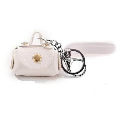 Imitation Leather Mini Coin Purse with Key Ring PW-WG51766-01-1