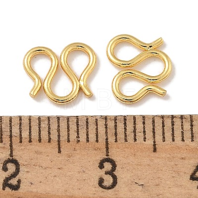 Brass S-Hook Clasps KK-P284-12G-01-1