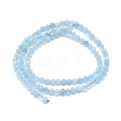 Natural Aquamarine Beads Strands G-E411-19B-2mm-1