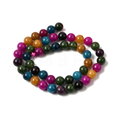 Natural White Jade Beads Strands G-H348-8mm-03-1
