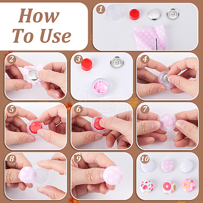 AHADERMAKER DIY Cover Button Making Kit DIY-GA0006-05B-1