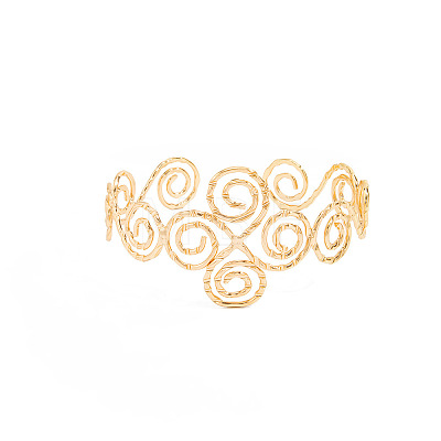 Iron Spiral Knot Upper Arm Cuff Bangles for Women WG4ED01-01-1