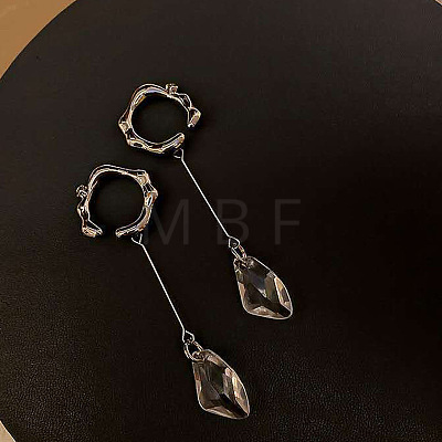 Alloy & Glass Cuff Earrings WG972F7-01-1