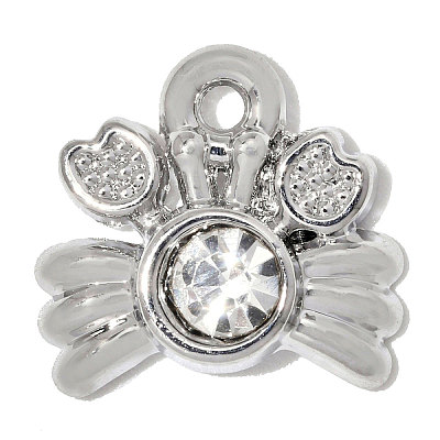 Zinc Alloy with Crystal Rhinestone Charms RB-OY001-67P-1