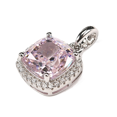 925 Sterling Silver Pave Cubic Zirconia Pendants STER-C015-01A-02-1