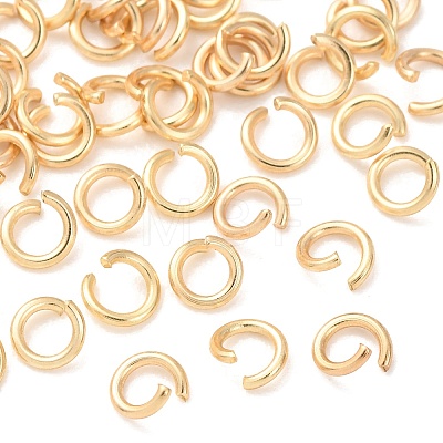 Brass Open Jump Rings KK-G604-08G-15-1