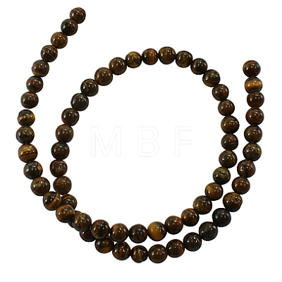 Natural Tiger Eye Beads Strands GSR4mmC014-1