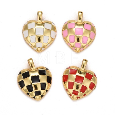 Rack Plating Brass Enamel Pendants KK-F832-04-G-1