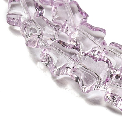 Baking Paint Transparent Glass Beads Strands X1-DGLA-A07-T8mm-KD03-1