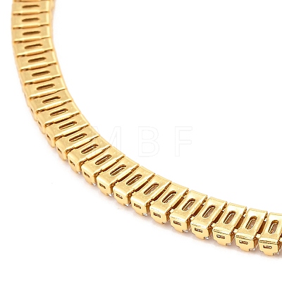 Brass Micro Pave Cubic Zirconia Link Chain Bracelets BJEW-F416-06G-1