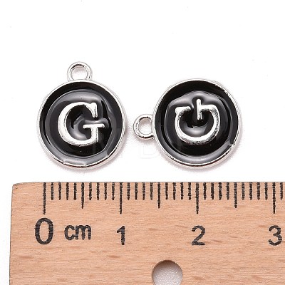 Platinum Plated Alloy Charms X-ENAM-S118-02G-P-1