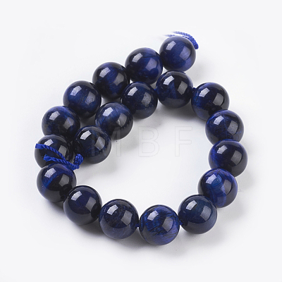 Natural Blue Tiger Eye Beads Strands X-G-G099-10mm-13-1