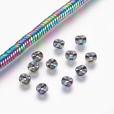 Electroplated Non-magnetic Synthetic Hematite Bead Strand G-E498-18B-1