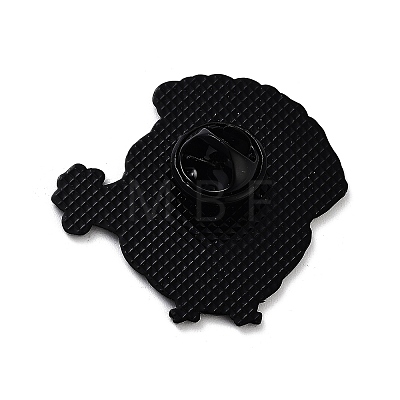 Plant Black Alloy Brooches JEWB-C032-07A-EB-1