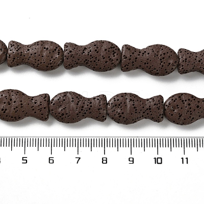 Fish Dyed Natural Lava Rock Beads Strands G-O126-01A-02-1