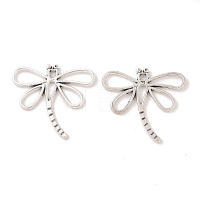 Dragonfly Tibetan Style Alloy Pendants TIBEP-R344-16AS-LF-1
