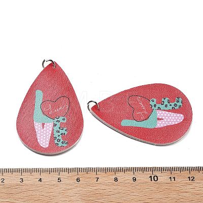 PU Leather Big Pendants FIND-R050-03B-1