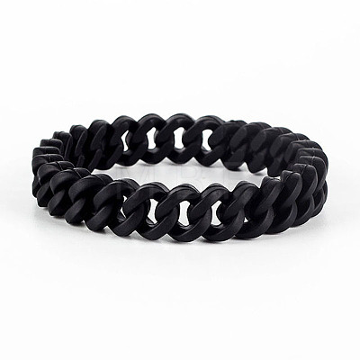 Braided Silicone Stretch Bracelets for Men WG97979-02-1