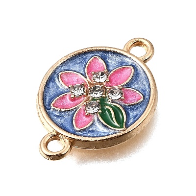 Alloy Rhinestone Enamel Connector Charms FIND-E049-11A-KCG-1
