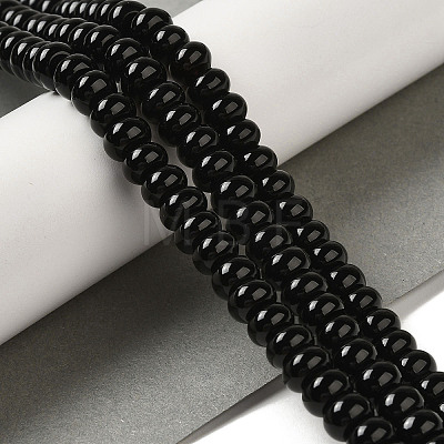 Natural Black Onyx(Dyed & Heated) Beads Strands G-NH0017-D01-01-1