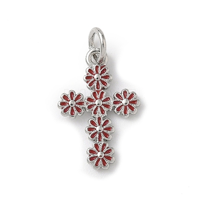 Brass Enamel Pendants KK-A273-02P-1