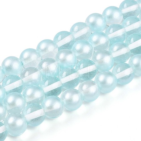 Baking Paint Transparent Glass Beads X1-DGLA-N011-10mm-05-1