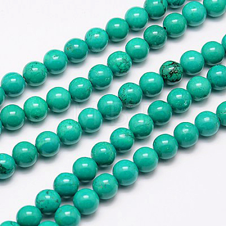 Natural Magnesite Beads Strand TURQ-G096-8mm-1