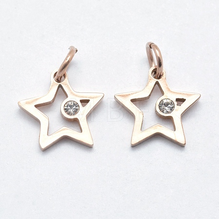 316 Surgical Stainless Steel Pendants STAS-K178-01A-RG-1