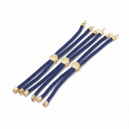 Nylon Twisted Cord Bracelet Making MAK-T003-02G-1