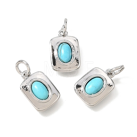 Synthetic Turquoise Pendants KK-N289-02P-1