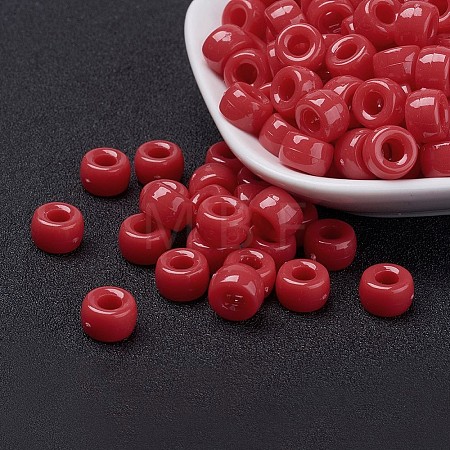 Opaque Acrylic European Beads LS-X-PL338-5-1