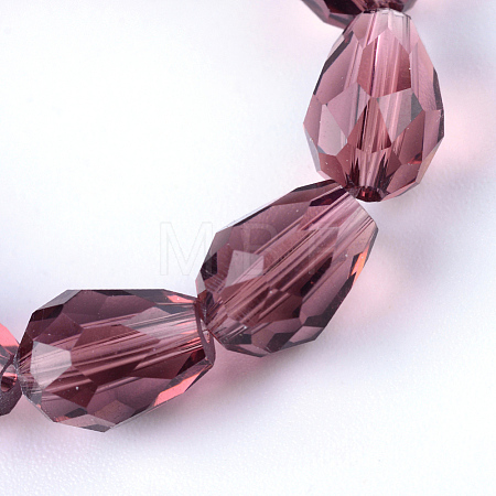 Transparent Glass Bead Strands X-GLAA-R024-6x8mm-07-1