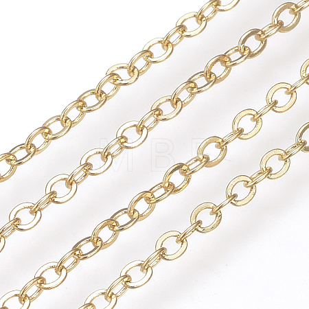 Brass Cable Chains KK-S332-19G-1