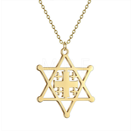 304 Stainless Steel Laser Cut Pendant Necklaces FS-WGA4904-25-1