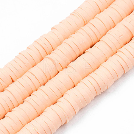 Handmade Polymer Clay Beads Strands CLAY-R089-6mm-033-1
