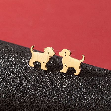 Stainless Steel Small Animal Stud Earrings for Women PW-WG5B49B-01-1