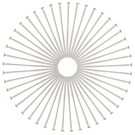500Pcs Brass Flat Head Pins KK-SC0005-26B-1