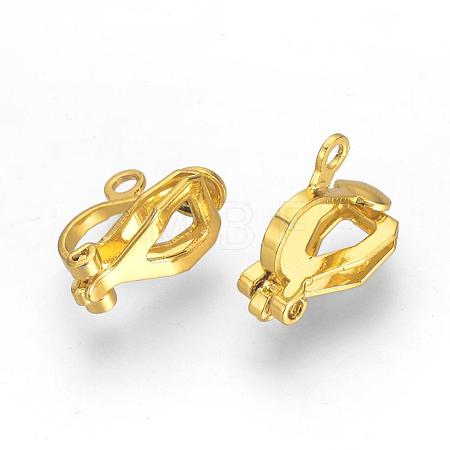 Iron Clip-on Earring Findings KK-R071-06G-1