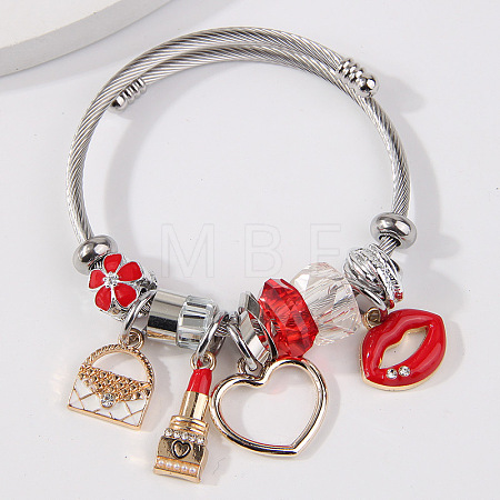Adjustable Stainless Steel European Bangles FS-WG86543-02-1