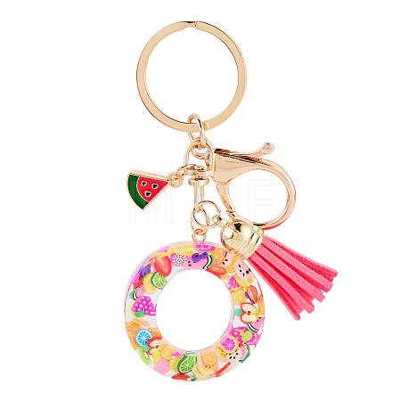 Fruit Series Letter Resin Keychains KEYC-TAC0033-02O-1