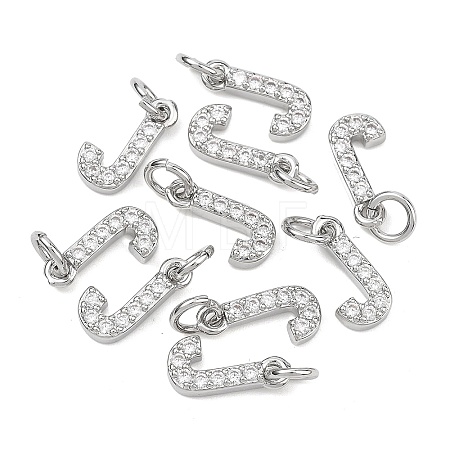 SHEGRACE Brass Micro Pave Clear Cubic Zirconia Pendants XGRQ29596-394P-J-1