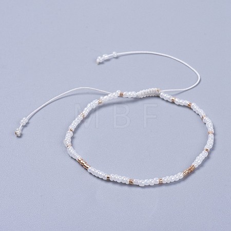 Adjustable Nylon Thread Braided Beads Bracelets BJEW-JB04374-01-1