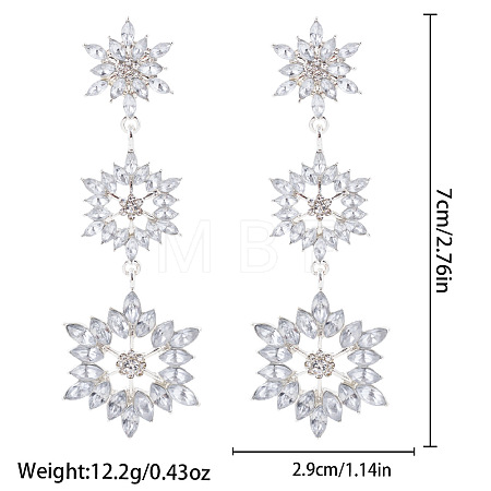 Christmas Alloy Dangle Stud Earrings FS-WG10992-29-1