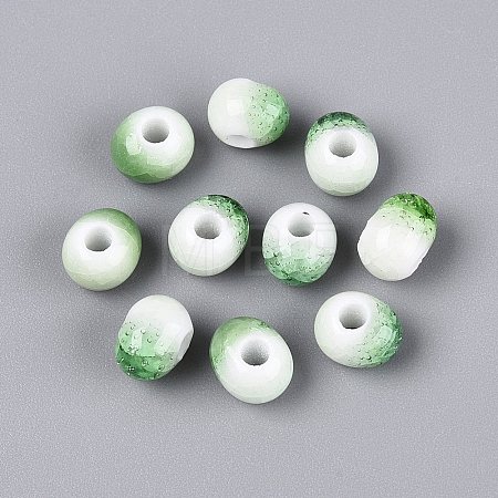 Handmade Crackle Porcelain Beads PORC-Q008-06A-05-1