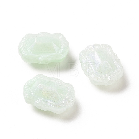 Opaque Acrylic Beads OACR-E015-07G-1