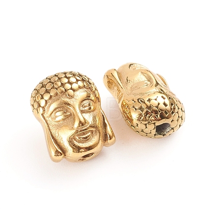 Buddhist 304 Stainless Steel Beads STAS-G222-04G-1
